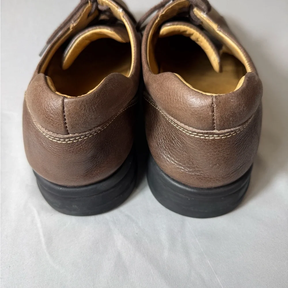 Johnston & Murphy 20-7223 Mens 9.5M Brown Leather Split Toe Oxford‎ Nice